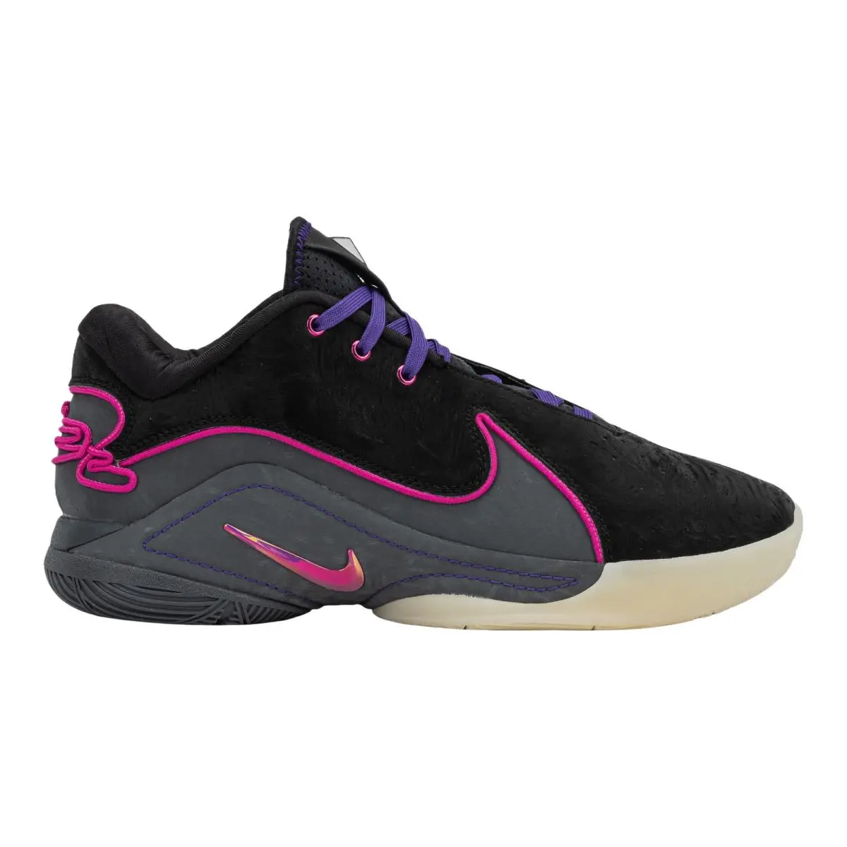 Nike shoes - NIKE Lebron 22 Blacklight - Lebron Blacklight - FZ1094-001 - Black/Laser Fuchsia/Dark Grey/Field Purple/Guava Ice/Vapor Green 7