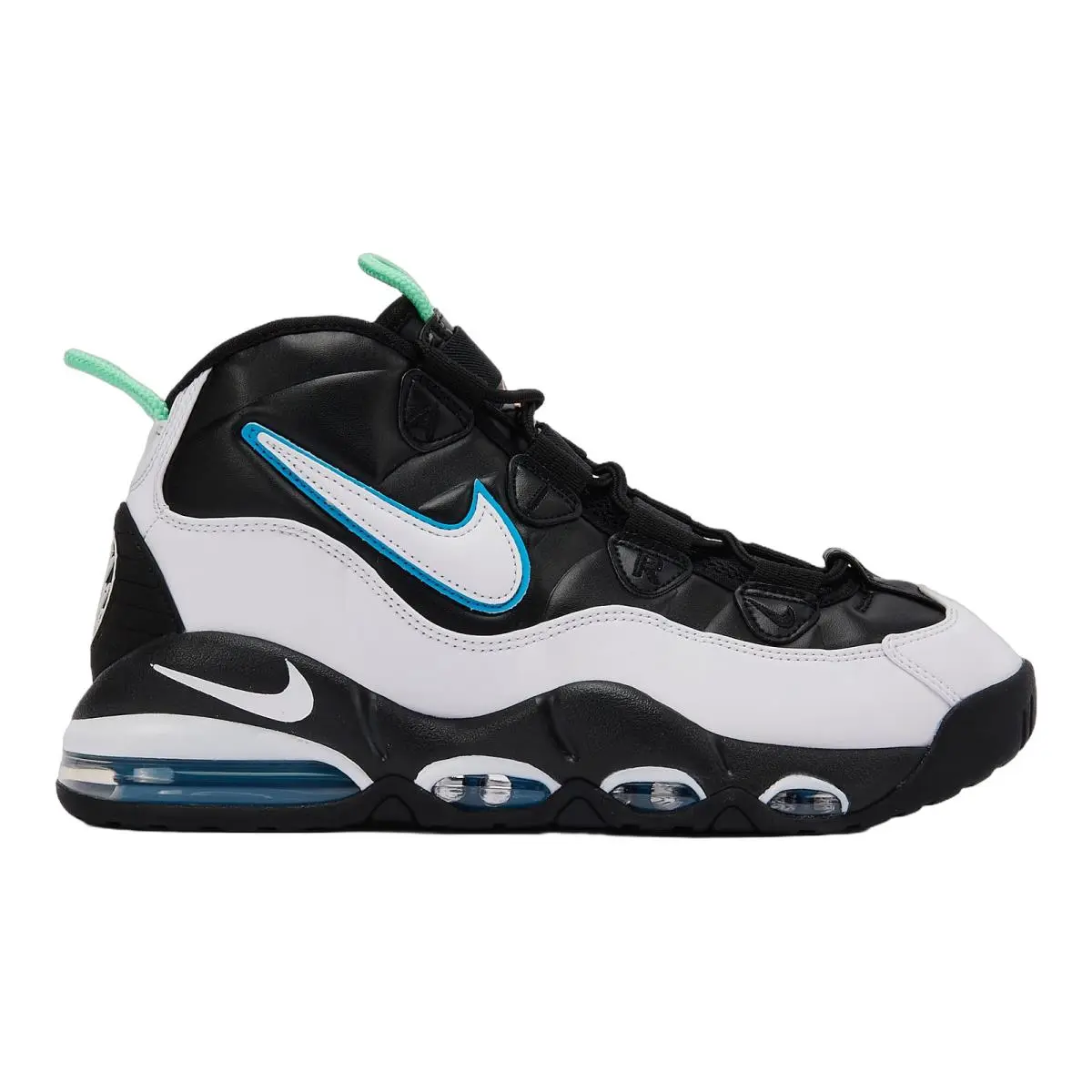Air Max Uptempo Premium Basketball Shoes Sneakers Mens Size 8-14 Black/White/Orion Blue/Crimson Pulse/Green Glow by Nike