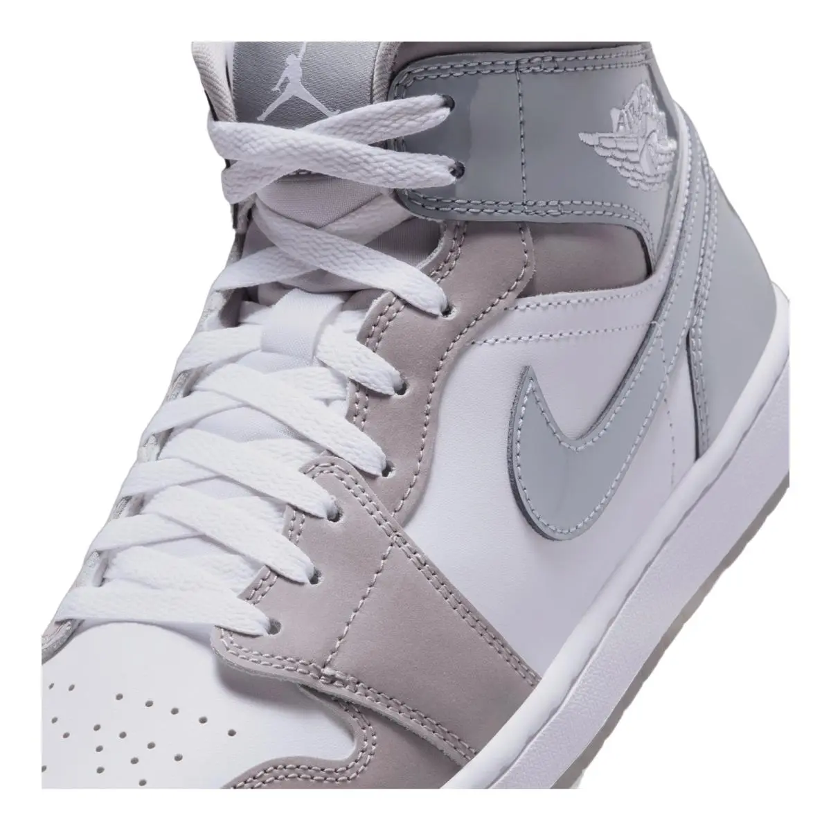 Nike shoes - JORDAN AJ 1 Mid - Mid - Enigma Stone/Olive Grey/Summit White 89