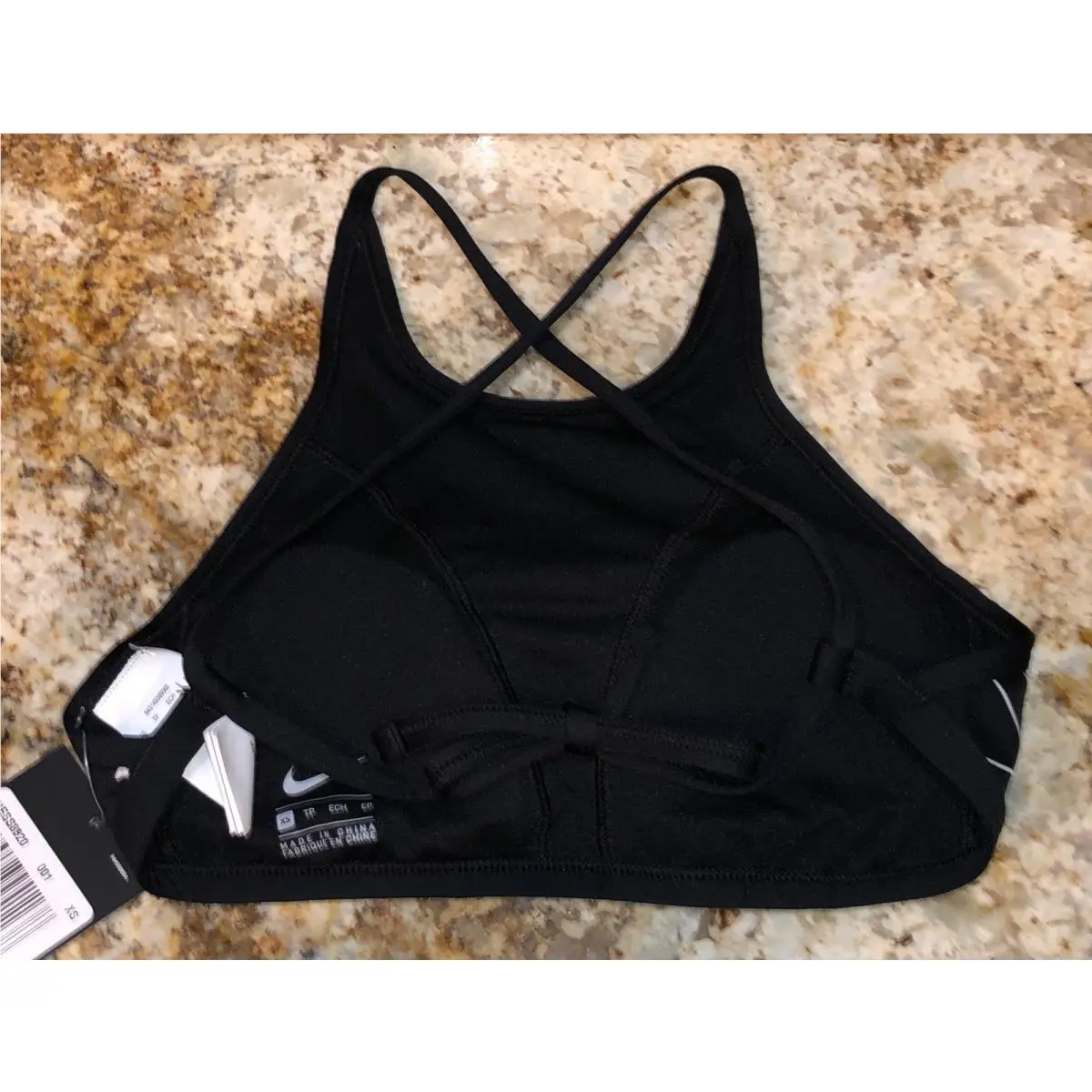 Nike clothing - NIKE Printed Black White Halter Top High Waist Bikini Bottoms - NESS8292 - Black 7