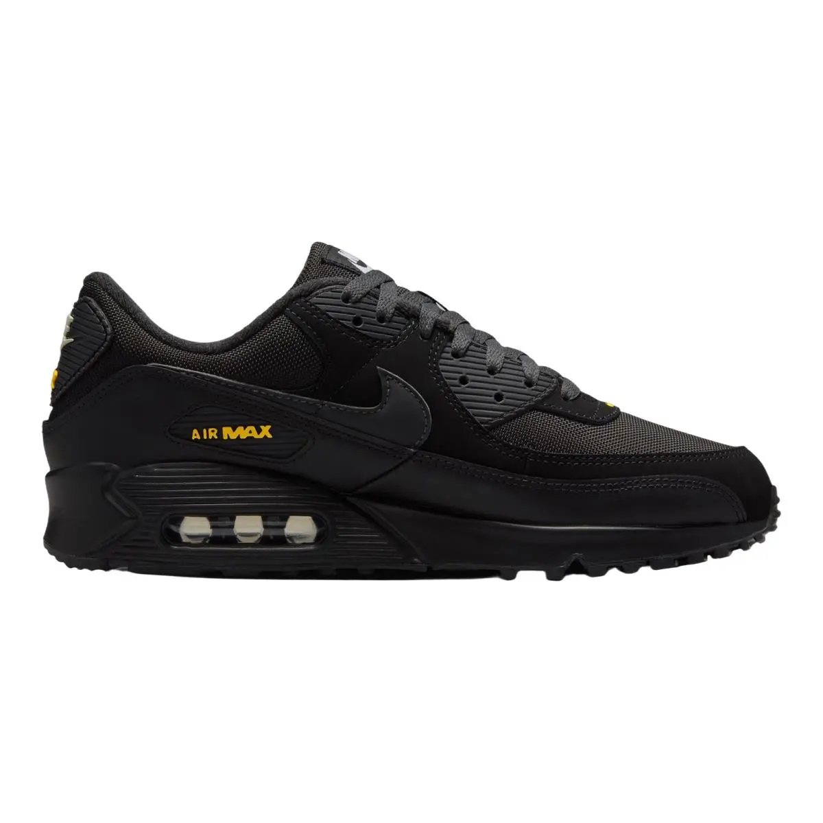 Air Max 90 Premium Lifestyle Casual Sneakers Mens Size 8-14 Black/Speed Yellow by Nike