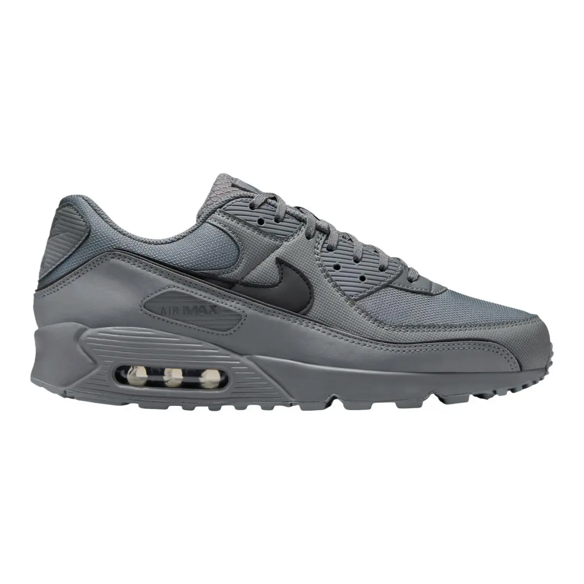 Air Max 90 Premium Lifestyle Casual Sneakers Mens Size 8-14 Smoke Grey/Smoke Grey/Black by Nike
