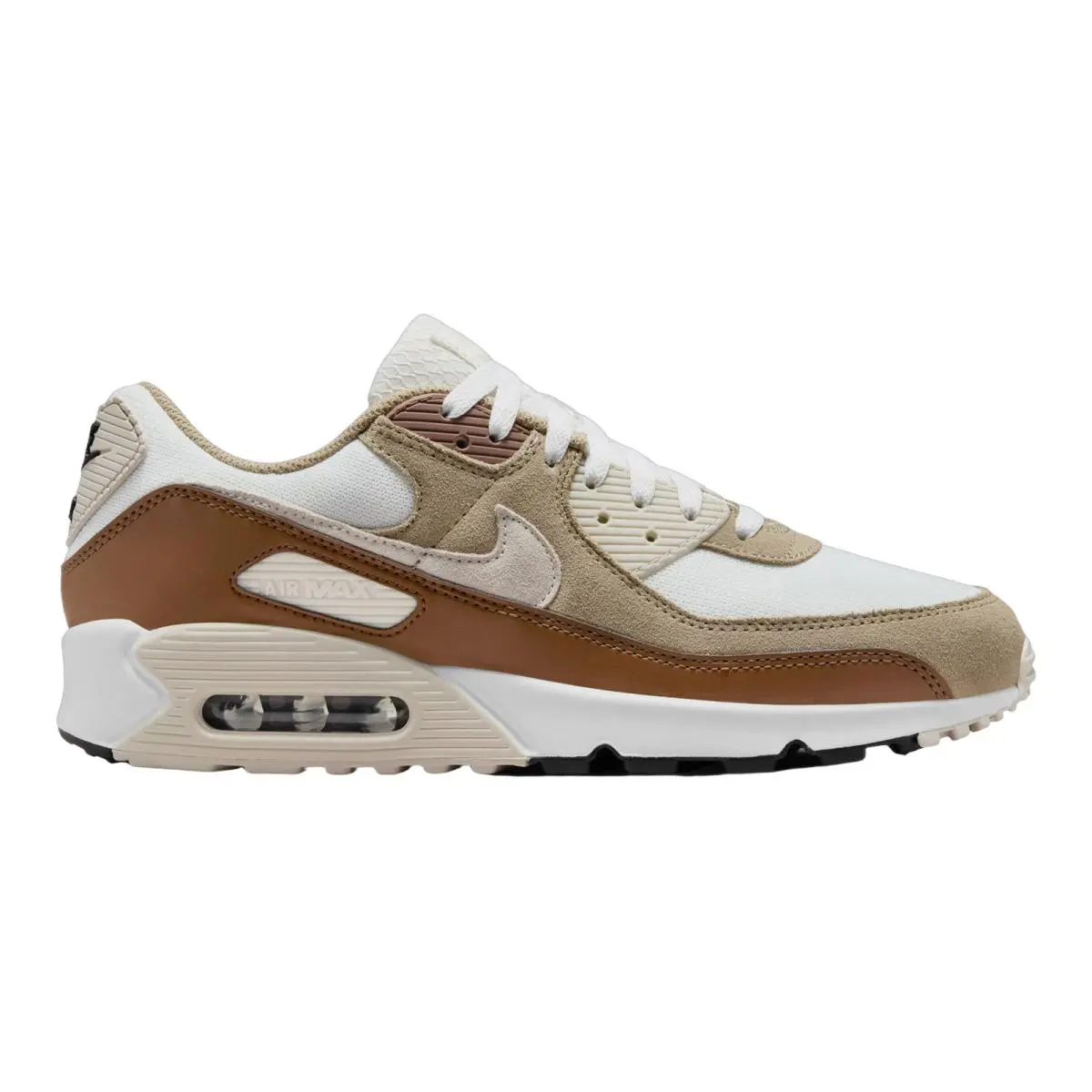 Air Max 90 Premium Lifestyle Casual Sneakers Mens Size 8-14 Summit White/Khaki/Black by Nike