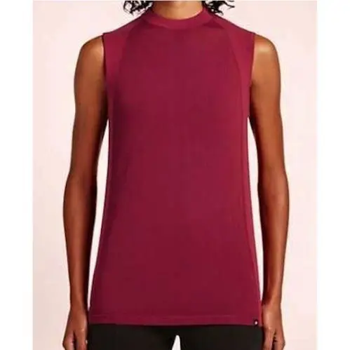 Nike clothing - NIKE Sportswear Tech Knit Sleeveless Crew Neck Cranberry Red Top - 809547 - Red 5