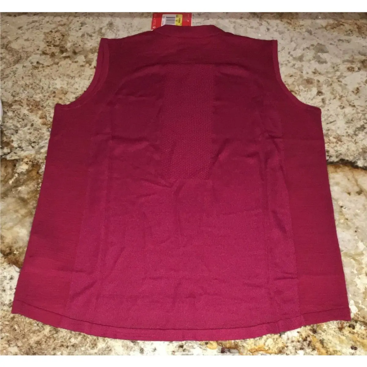 Nike clothing - NIKE Sportswear Tech Knit Sleeveless Crew Neck Cranberry Red Top - 809547 - Red 3