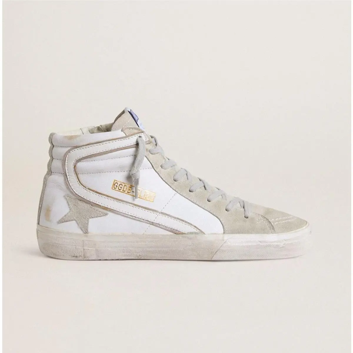 Golden Goose Women`s Slide High Top Sneaker White Ice IT 36/ US 6