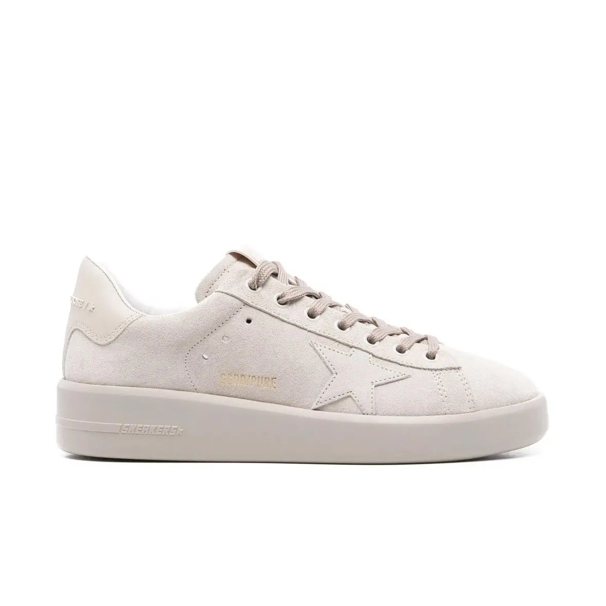 Golden Goose Pure Star Taupe Leather Low Top Sneaker Size US 8/ Eur 38