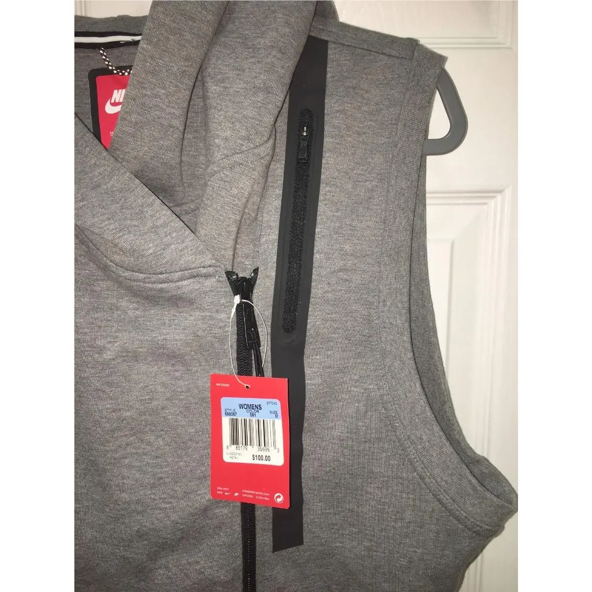 Nike clothing - NIKE Tech Fleece Oversize Hoodie Vest - 689067 - Gray 0