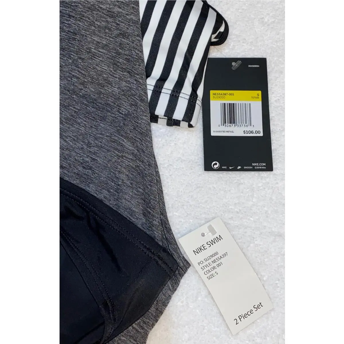Nike clothing - NIKE Layered Heather Tankini 2 Pc Swim Suit - NESSA397 - Gray 8