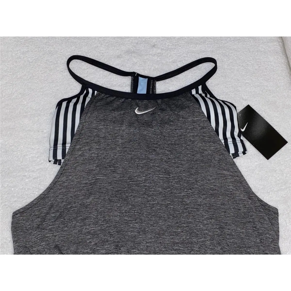 Nike clothing - NIKE Layered Heather Tankini 2 Pc Swim Suit - NESSA397 - Gray 13