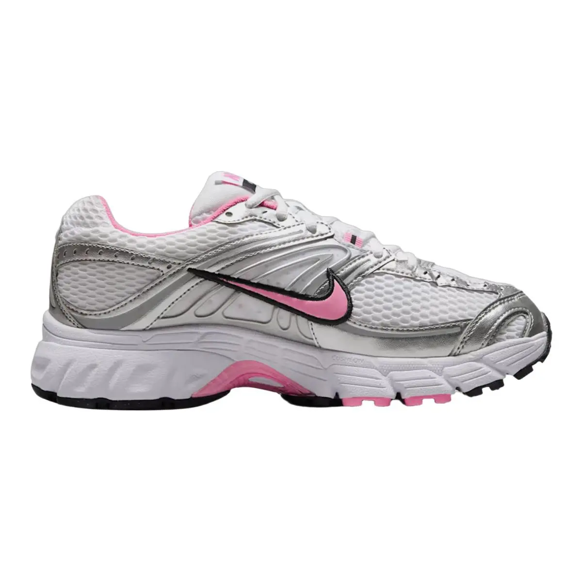 Air Max Moto Athletic Running Shoes Sneakers Womens Size 5-11 White/Metallic Silver/Black/Pink Spell by Nike