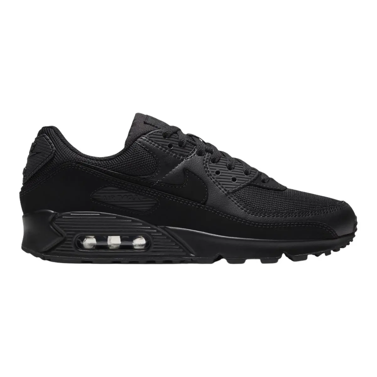 Air Max 90 Prm Everyday Casual Sneakers Shoes Mens Size 8-14 Black/Black/Black/White by Nike