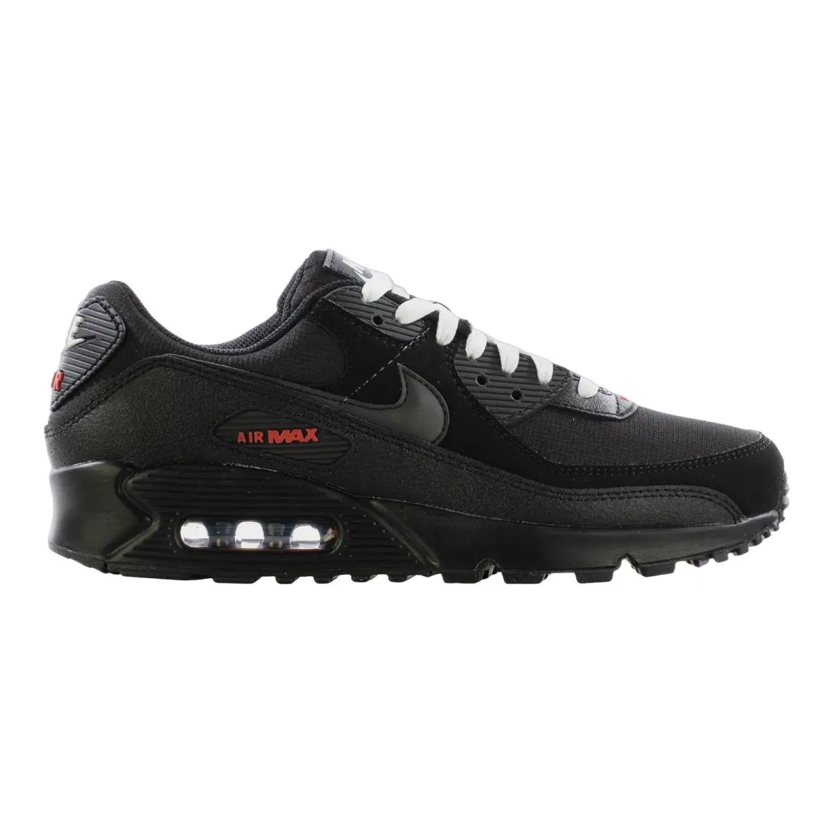 Air Max 90 Prm Everyday Casual Sneakers Shoes Mens Size 8-14 Black/Sport Red/White/Black by Nike