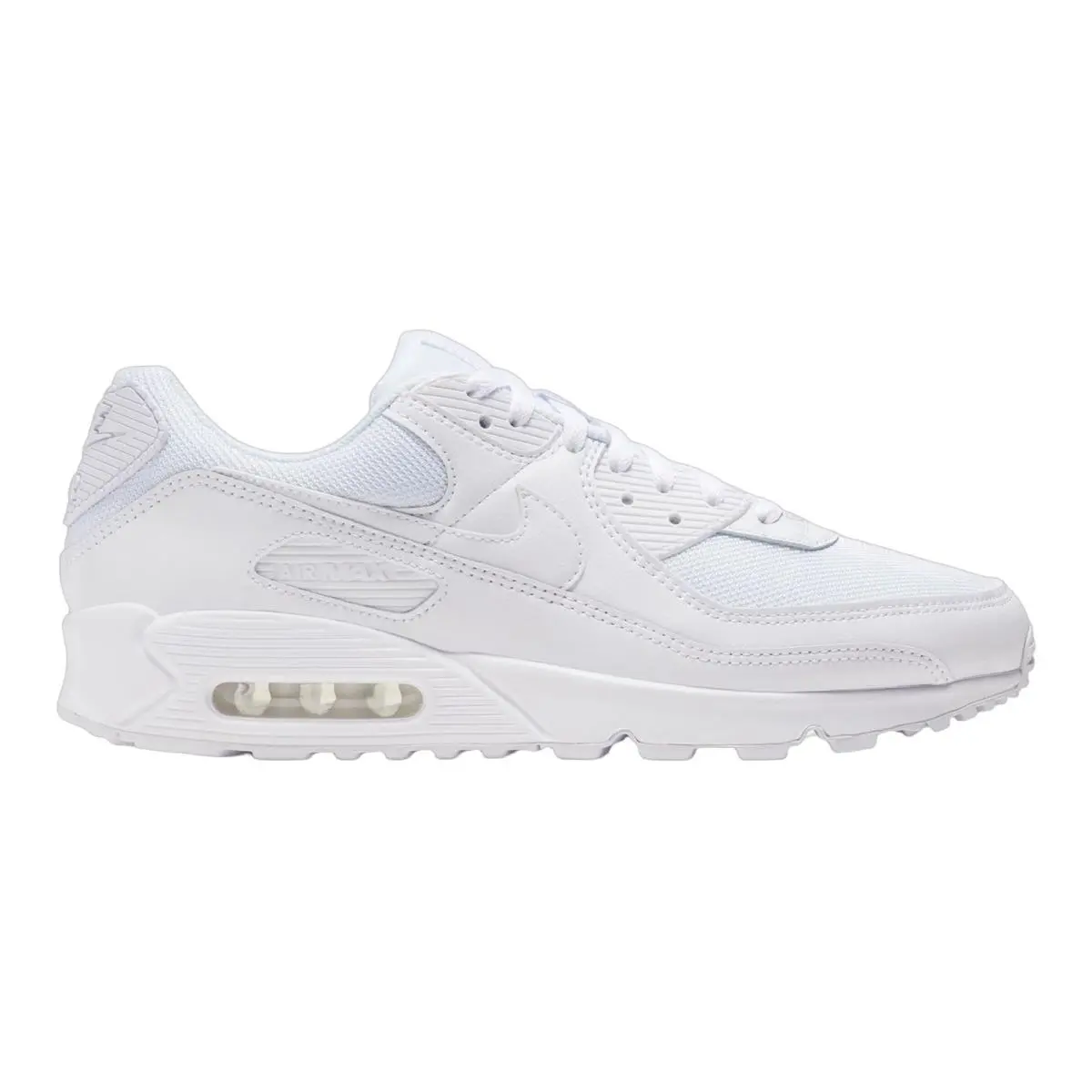 Air Max 90 Prm Everyday Casual Sneakers Shoes Mens Size 8-14 White/White/White/Wolf Grey by Nike