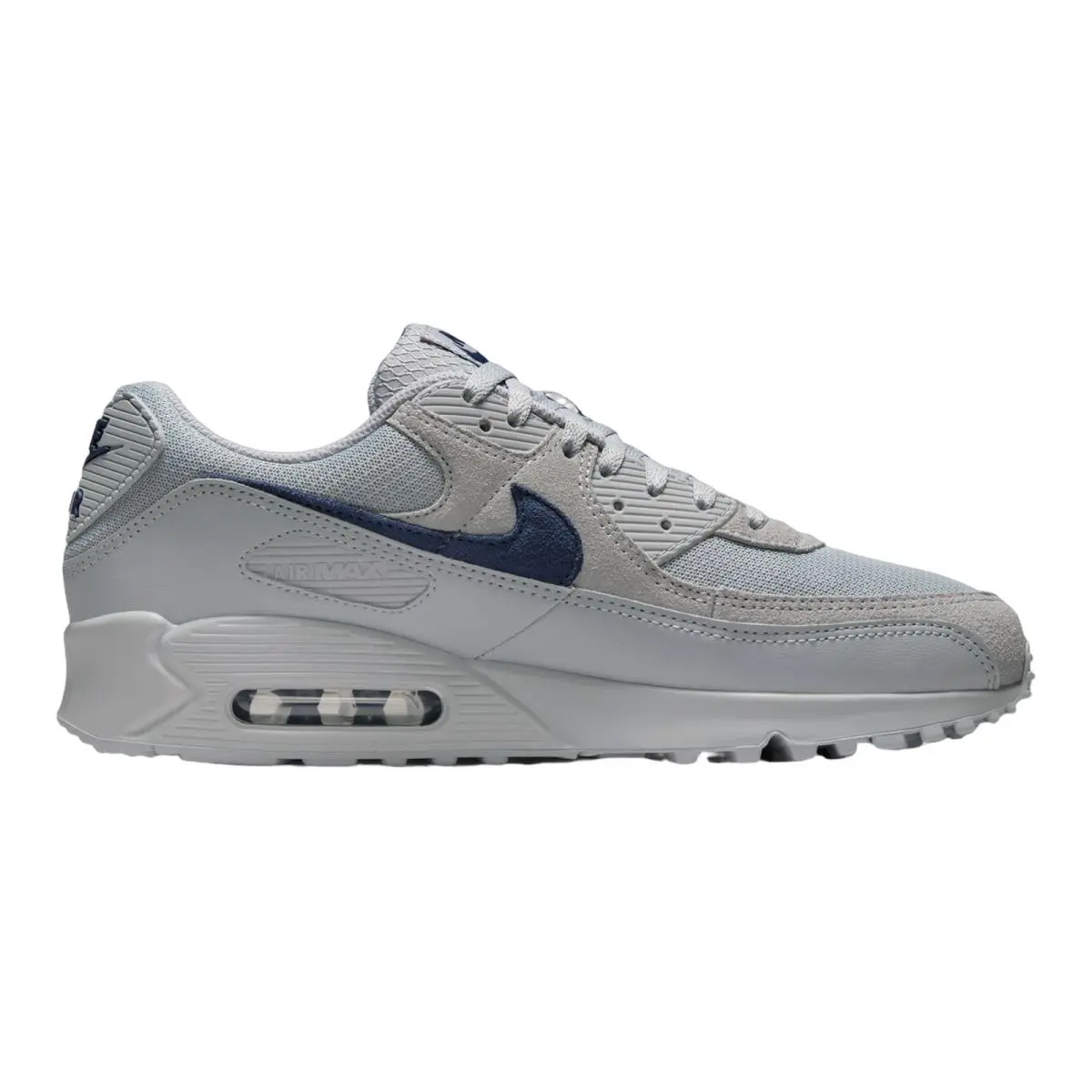 Air Max 90 Prm Everyday Casual Sneakers Shoes Mens Size 8-14 Wolf Grey/Midnight Navy/Wolf Grey by Nike