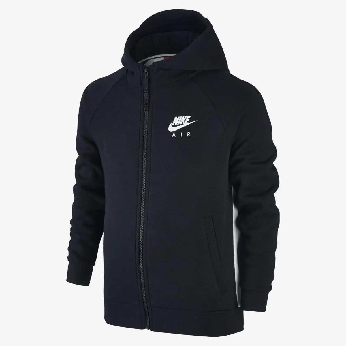Air Black White Fleece Sweatshirt F/z Hoodie Jacket Youth Boys M 10 12 by Nike