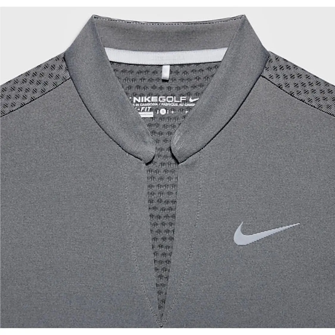 Nike clothing - NIKE GOLF Ace Swing Knit S/S Polo Shirt - 803026 - Gray, Main: Gray 9
