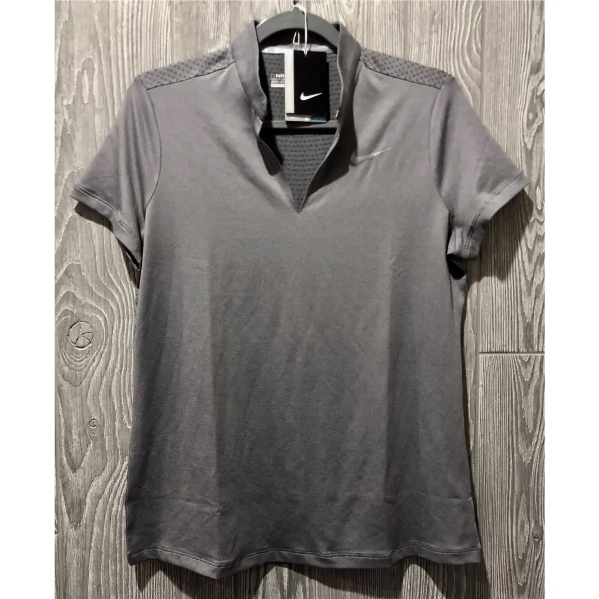 Nike clothing - NIKE GOLF Ace Swing Knit S/S Polo Shirt - 803026 - Gray, Main: Gray 1