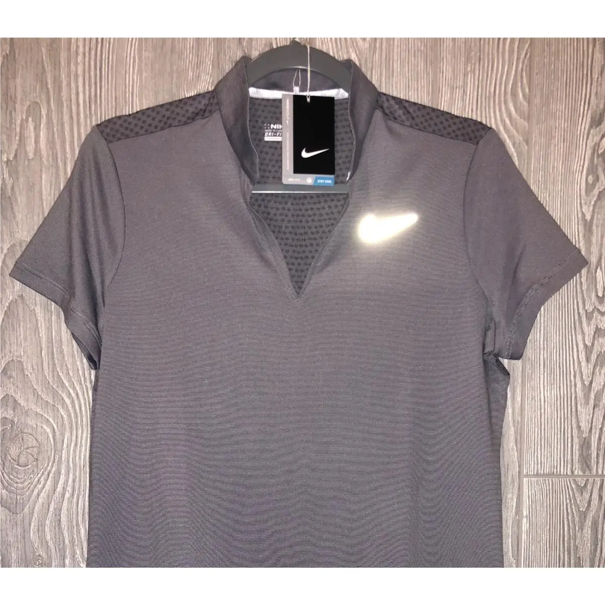 Nike clothing - NIKE GOLF Ace Swing Knit S/S Polo Shirt - 803026 - Gray, Main: Gray 3