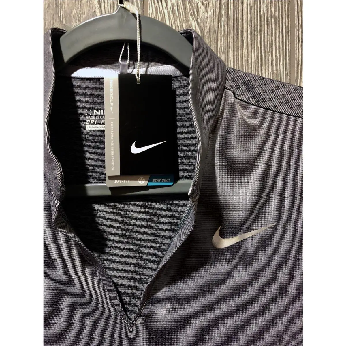 Nike clothing - NIKE GOLF Ace Swing Knit S/S Polo Shirt - 803026 - Gray, Main: Gray 17