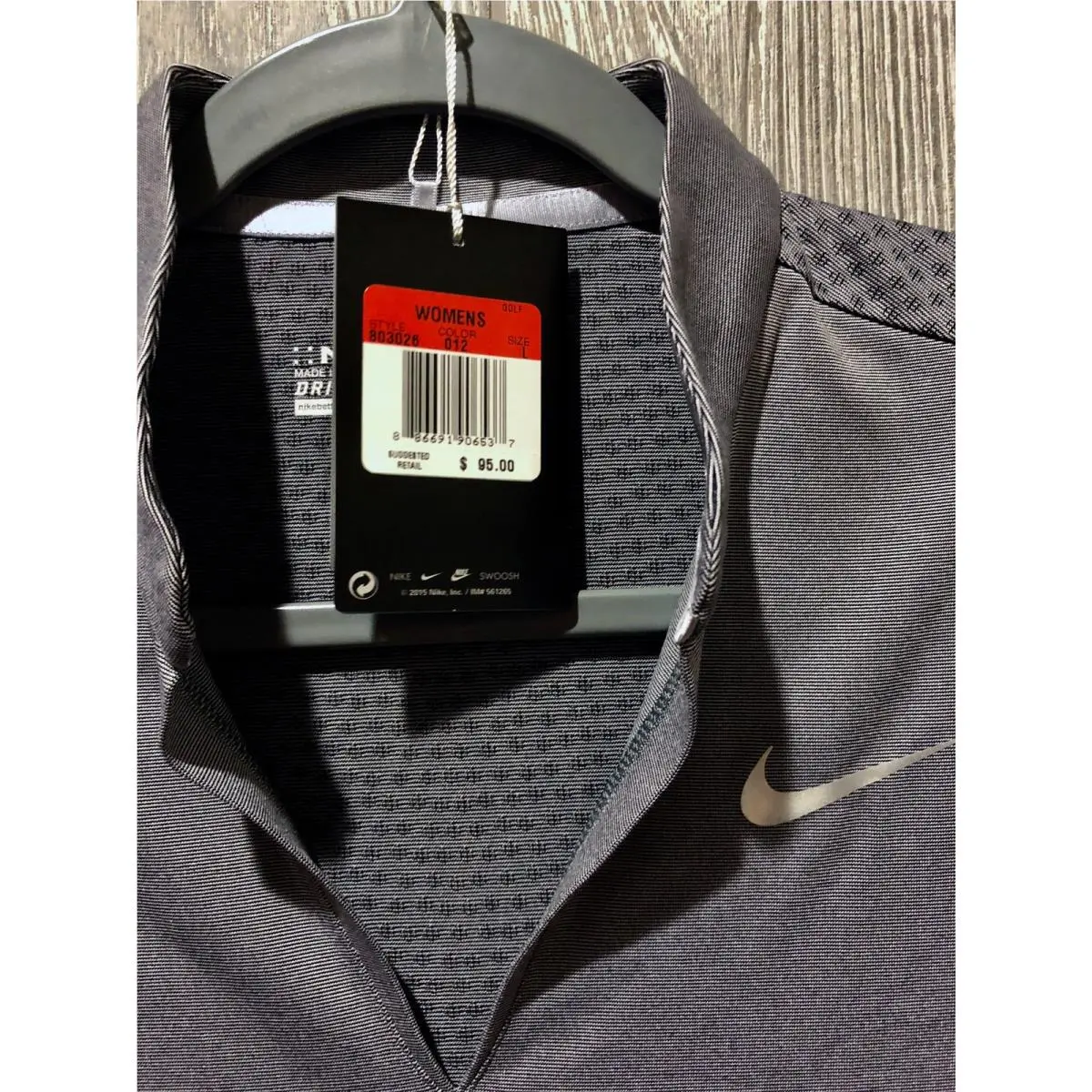 Nike clothing - NIKE GOLF Ace Swing Knit S/S Polo Shirt - 803026 - Gray, Main: Gray 18