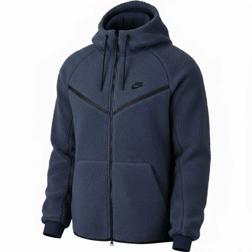 Nike Nsw Tech Icon Sherpa Windrunner Jacket Men`s Navy AQ2767-451