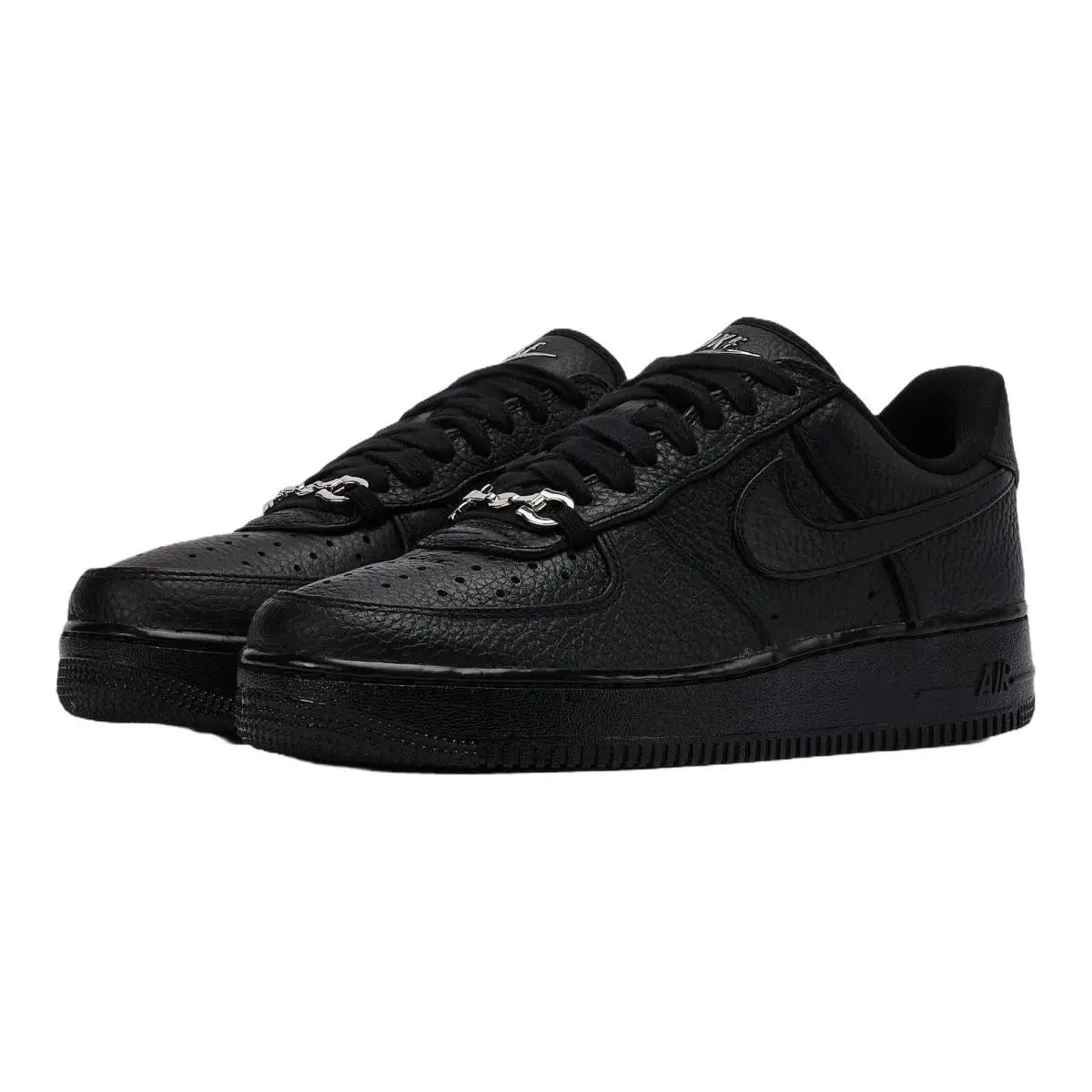 Nike shoes - NIKE Air Force 1 Low Retro Black Leather - Black 0