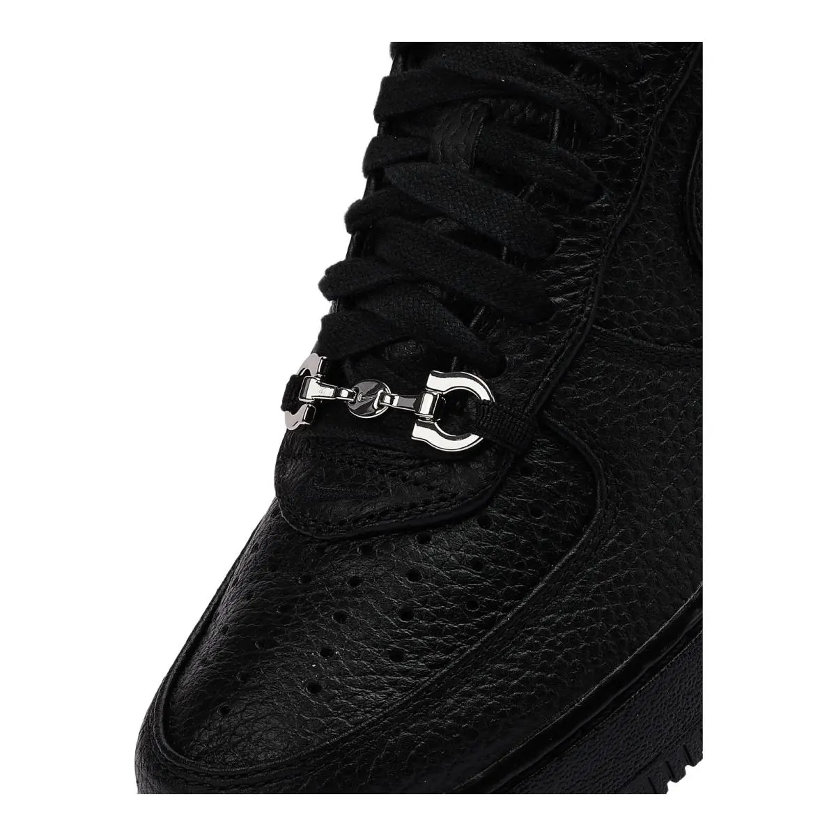 Nike shoes - NIKE Air Force 1 Low Retro Black Leather - Black 9
