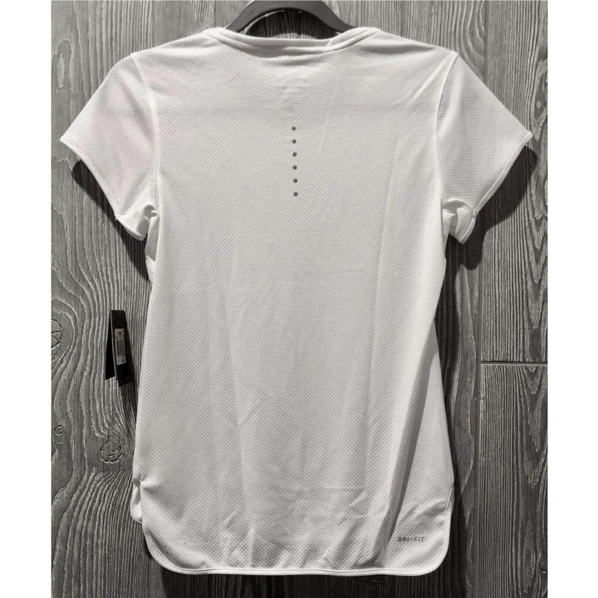 Nike clothing - NIKE Aeroreact Running Reflective Short Sleeve Shirt Top Training - 719560 - White 10