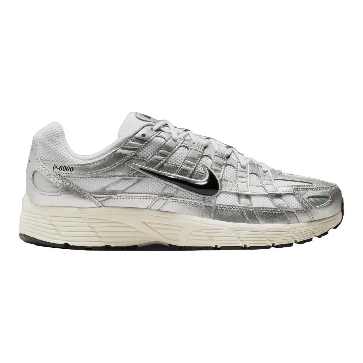 P-6000 Athletic Shoe Men White Metallic Silver Flat Silver 8-14 CD6404-105X by Nike