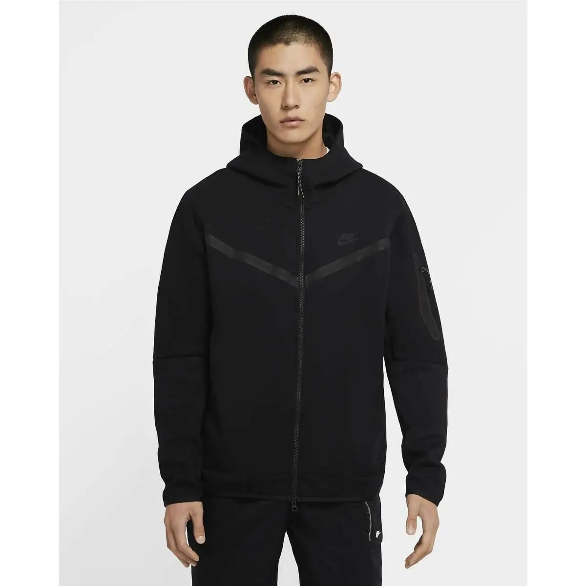 Sportswear Tech Fleece Men`s Hooded Jacket Black Size 2XL CU4489-010 by Nike