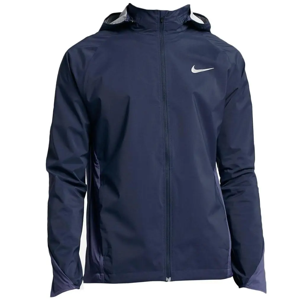 Shield Water Wind Resistant Blue F/z Hoodie Running Jacket Mens Sz M by Nike