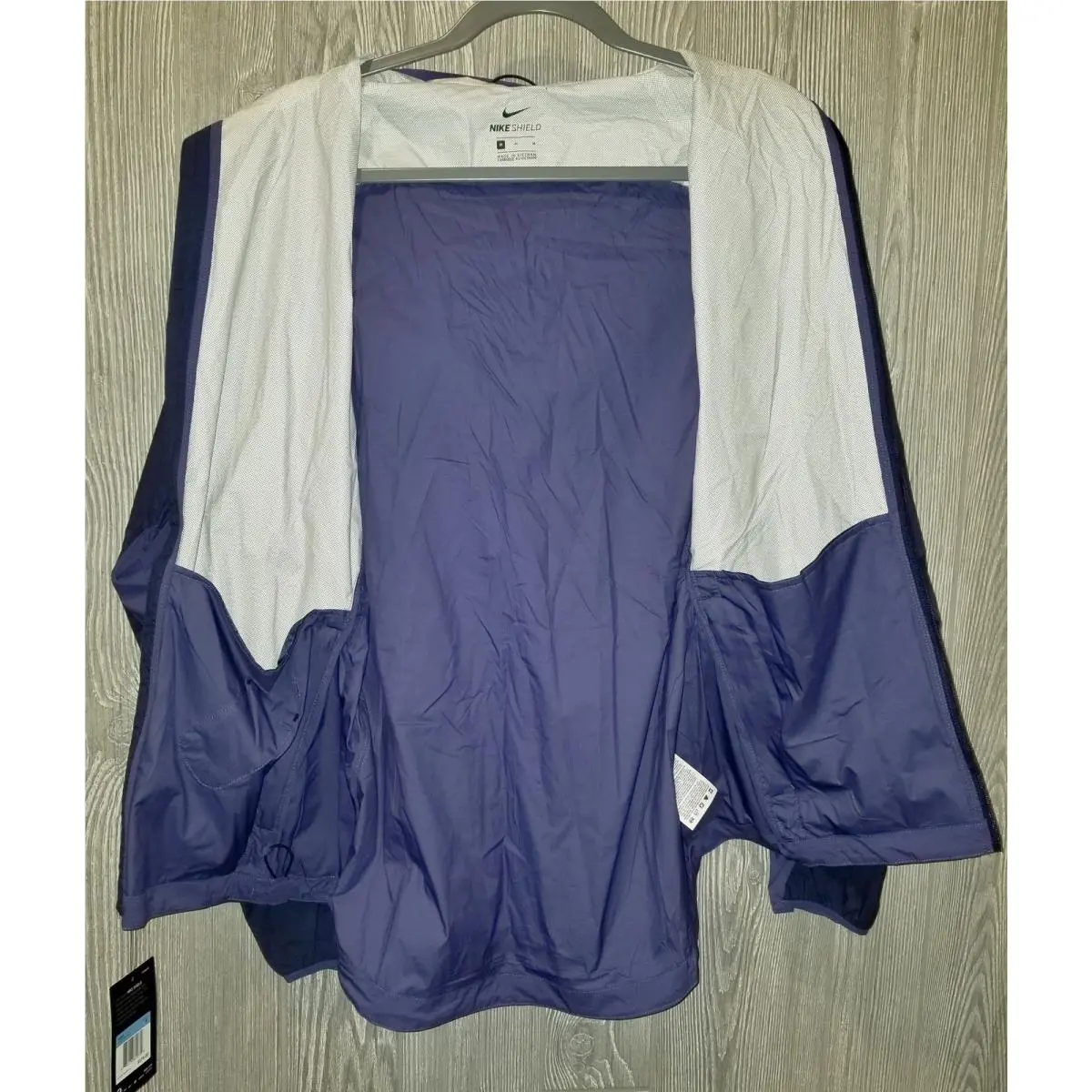 Nike clothing - NIKE Shield Water Wind Resistant Blue F/Z Hoodie Running Jacket - 801783 - Blue 2