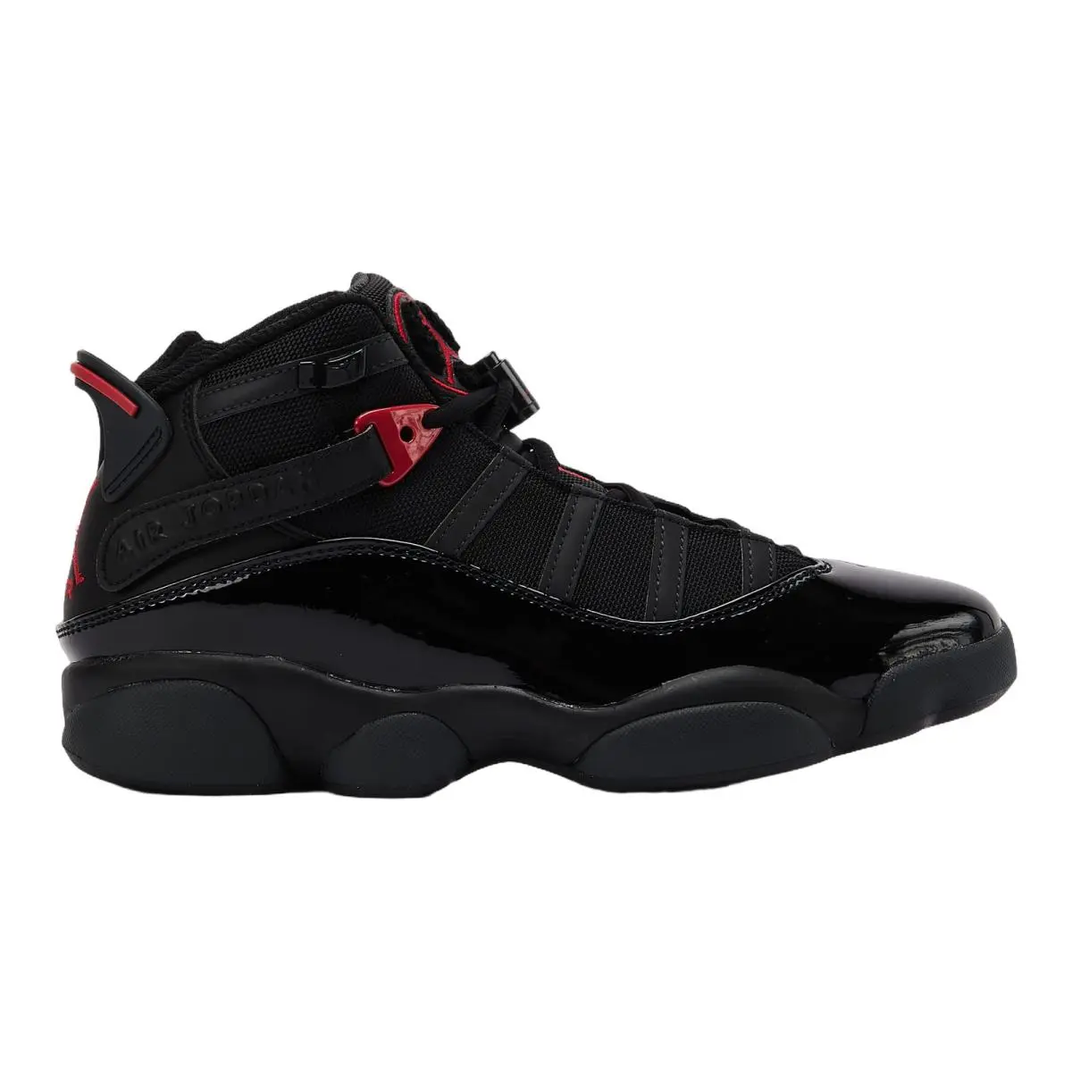 Jordan 6 Rings Comfort Basketball Shoes Sneakers Mens Size 8-14 Black/Anthracite/Fire Red by Nike