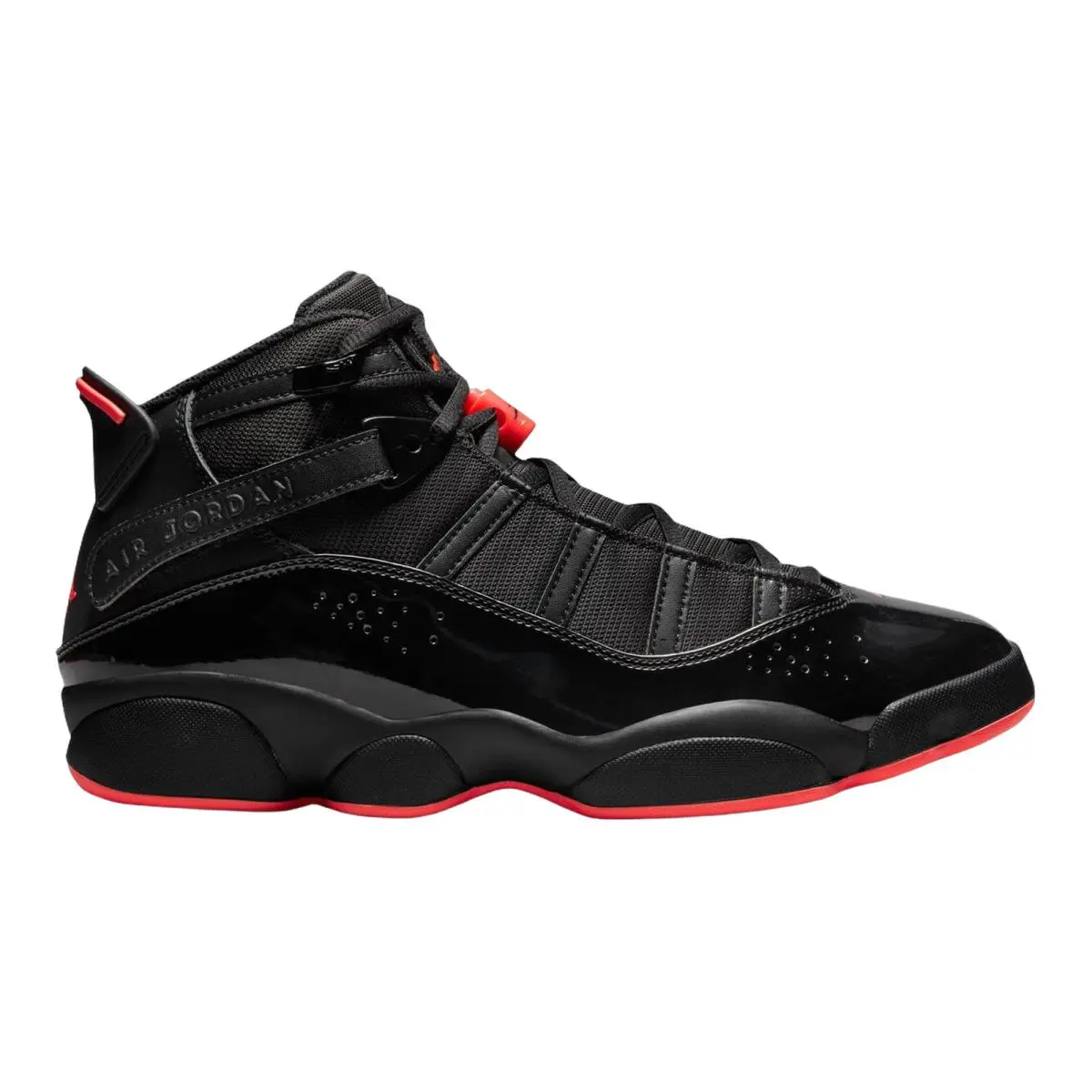 Jordan 6 Rings Comfort Basketball Shoes Sneakers Mens Size 8-14 Black / Varsity Red / White by Nike