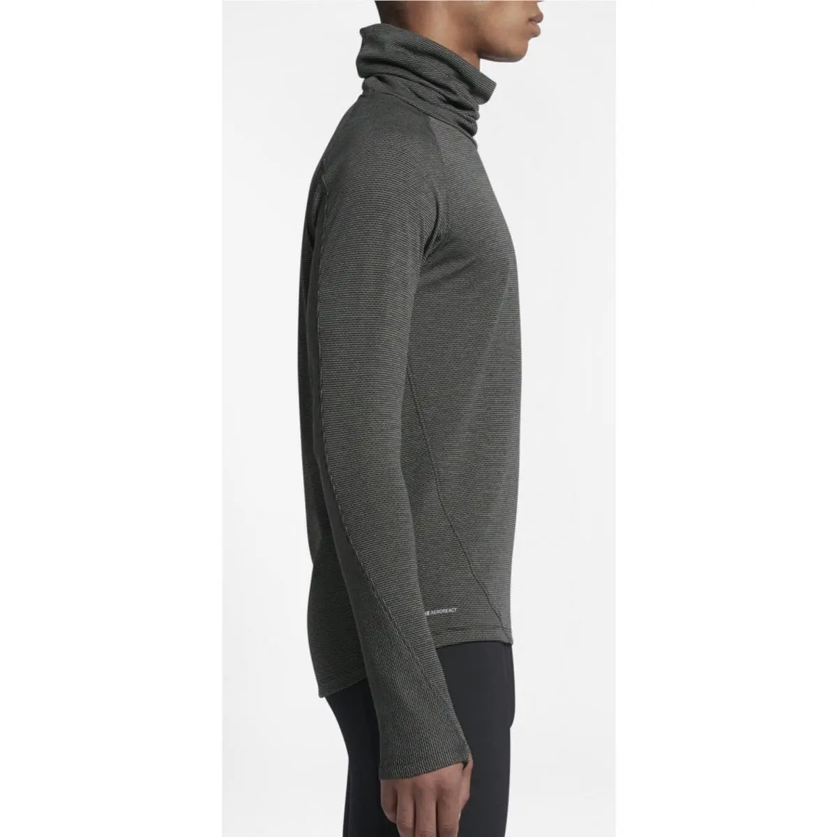 Nike clothing - NIKE AeroReact L/S Cowl Neck Running Training Shirt - 800651 - Black 0