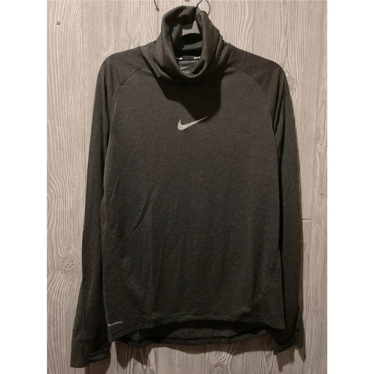 Nike clothing - NIKE AeroReact L/S Cowl Neck Running Training Shirt - 800651 - Black 2