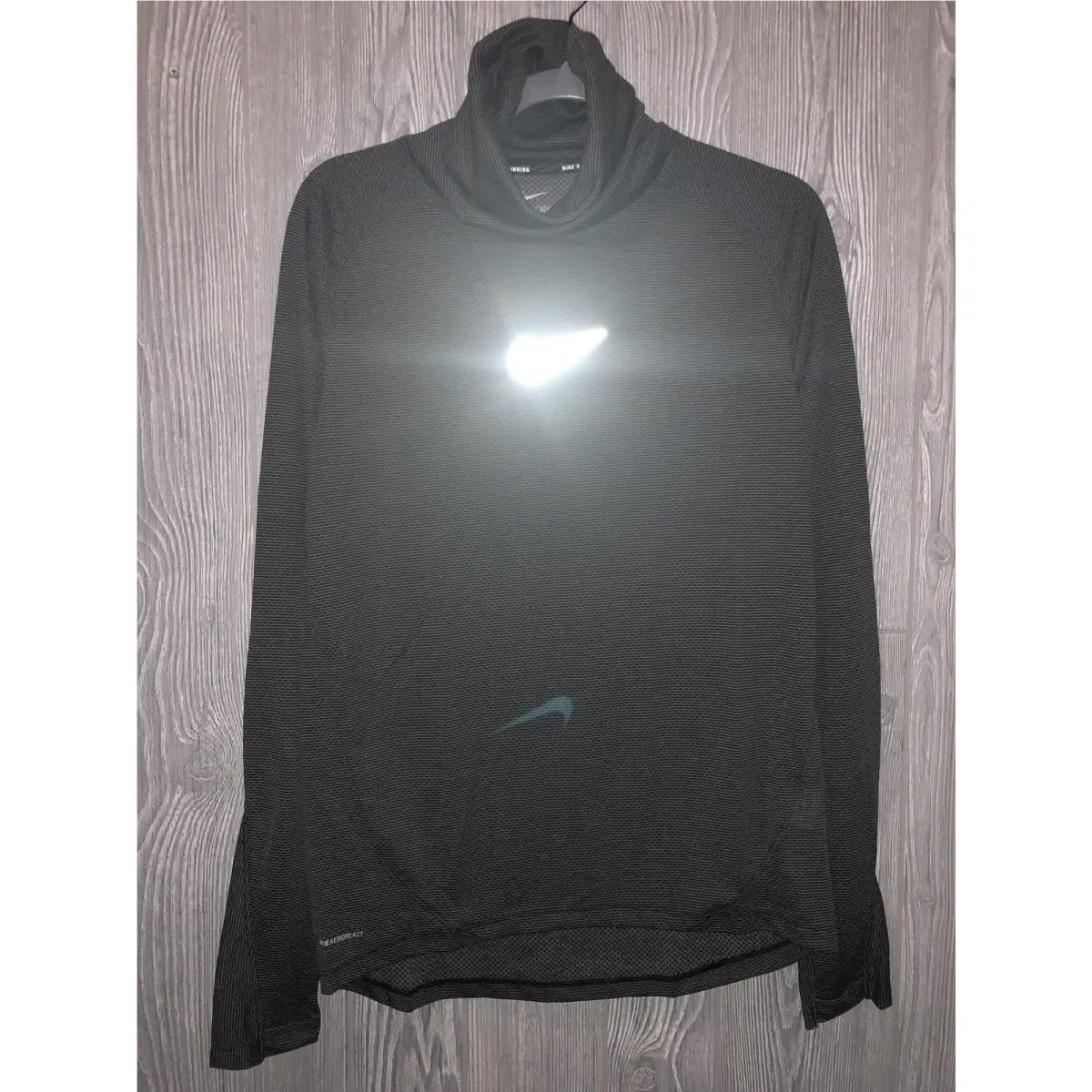 Nike clothing - NIKE AeroReact L/S Cowl Neck Running Training Shirt - 800651 - Black 20