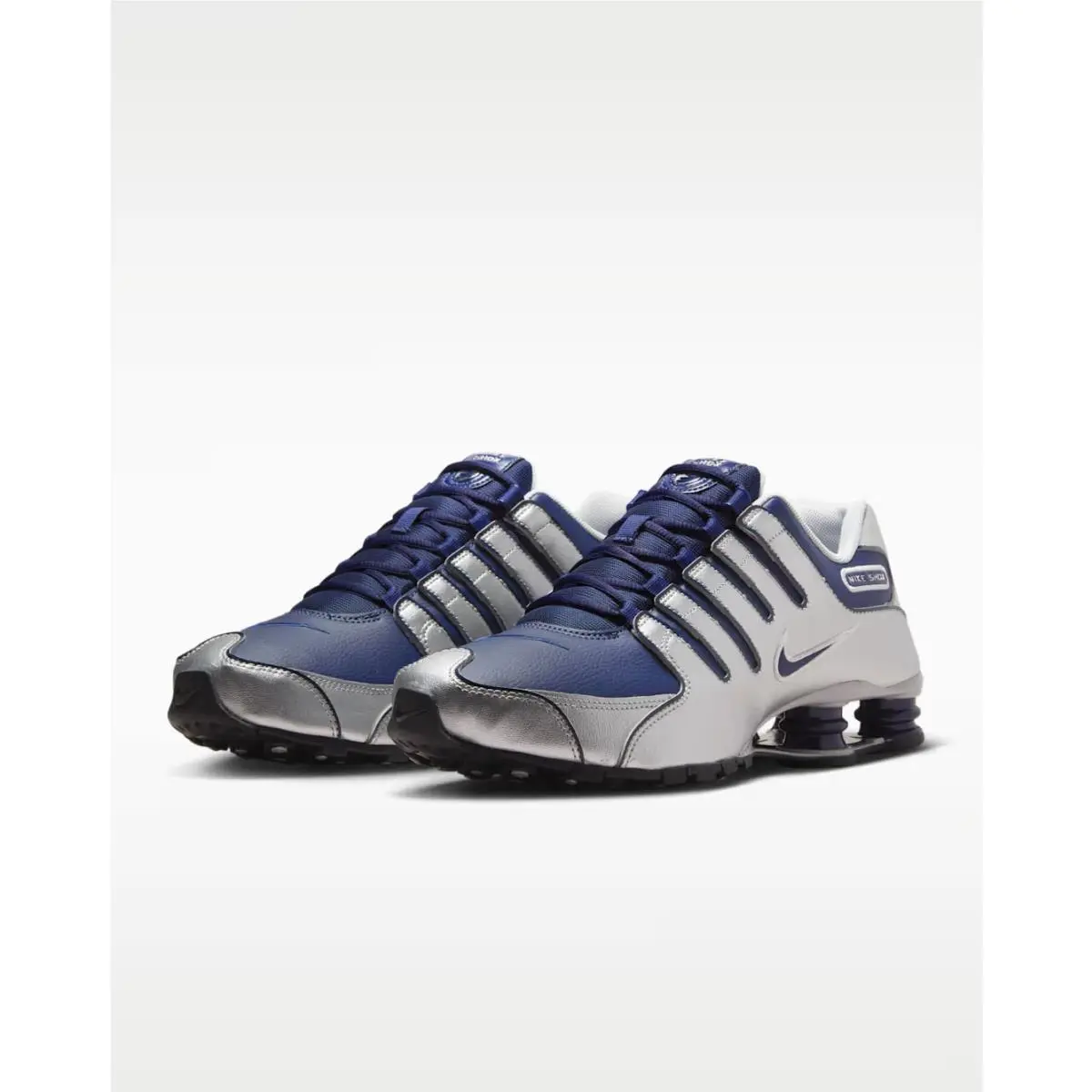 Shox NZ 378341-402 Sneaker Men`s Navy Silver Athletic Running Shoes MEW2202 Blue by Nike