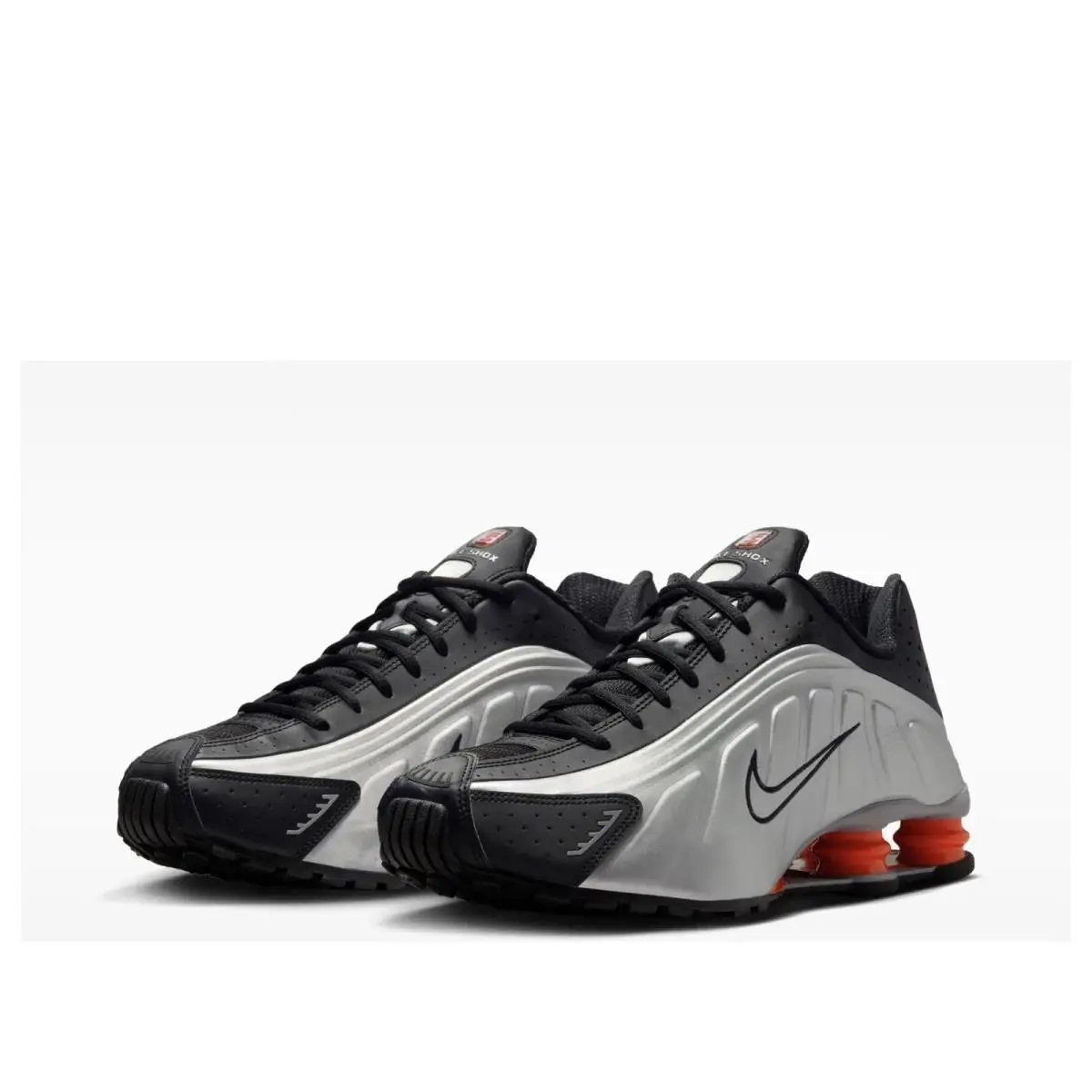 Nike Shox R4 HQ1988-002 Sneakers Men`s US 10 Black Silver Running Shoes MEW2218 - Black