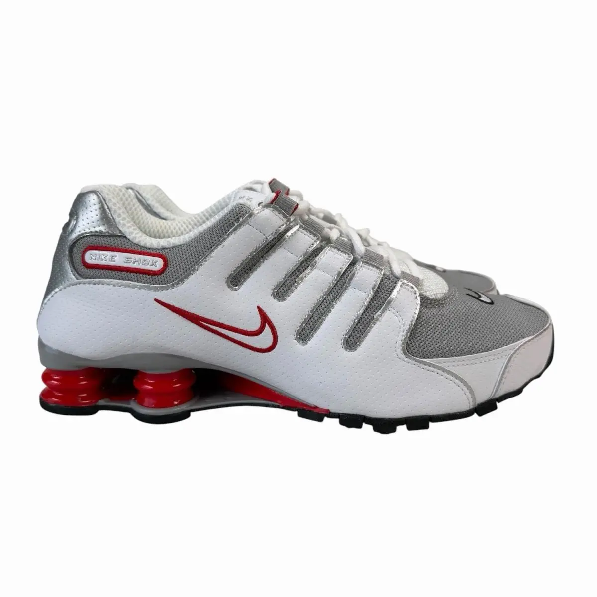 Shox NZ White Metallic Silver Shoes 378341-101 Men`s Sizes 9 - 11.5 by Nike