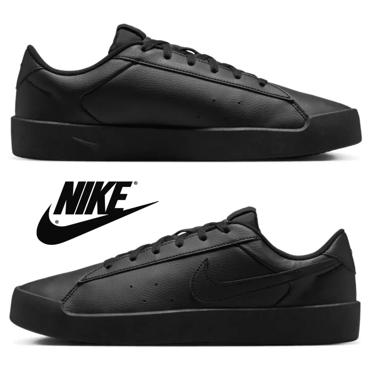 Nike Court Heritage SL Men`s Shoes Athletic Sneakers Running Training Walking - Black, Manufacturer: Black/Black/Black