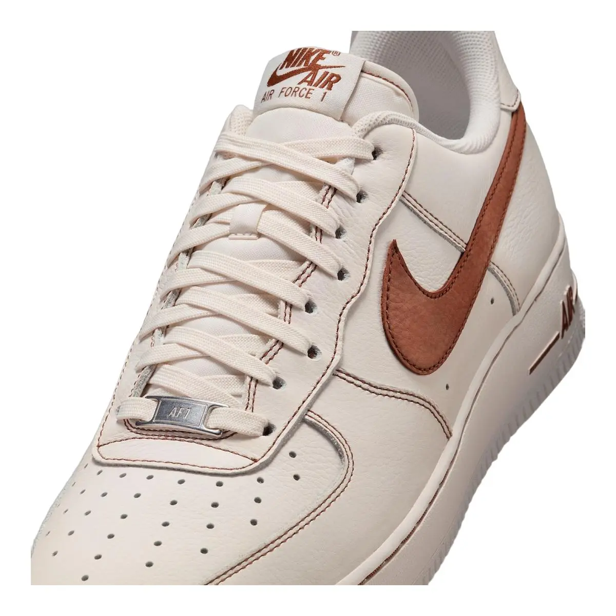 Nike shoes - NIKE Air Force 1 `07 LV8 - HQ2037-101 - Ivory/Saddle Brown 0