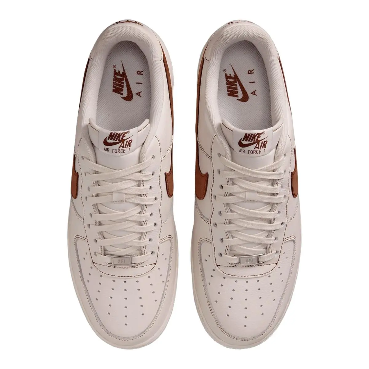 Nike shoes - NIKE Air Force 1 `07 LV8 - HQ2037-101 - Ivory/Saddle Brown 4