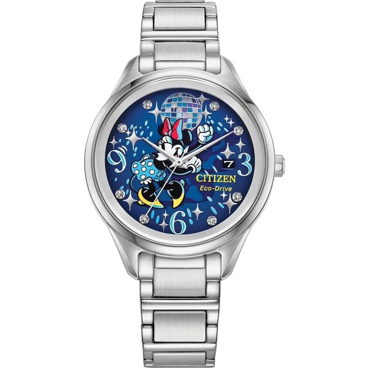 Disney Disco Minnie 37mm Eco-drive Ladies Watch FE6106-52W by Citizen