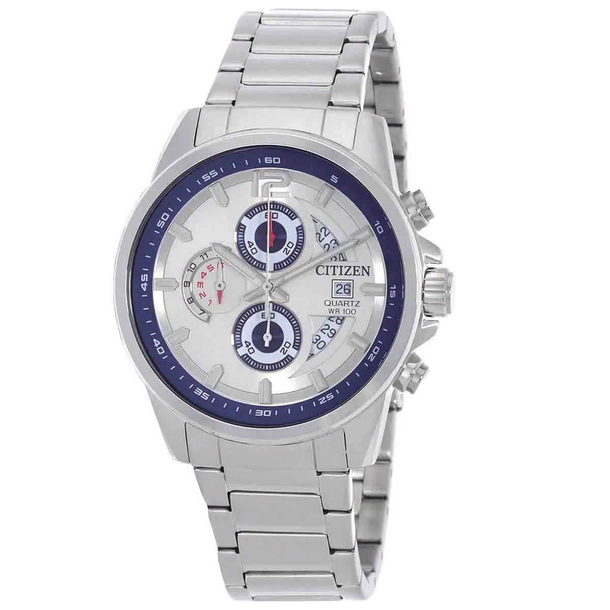 Chronograph Quartz Silver Dial Men`s Watch AN3690-56B by Citizen