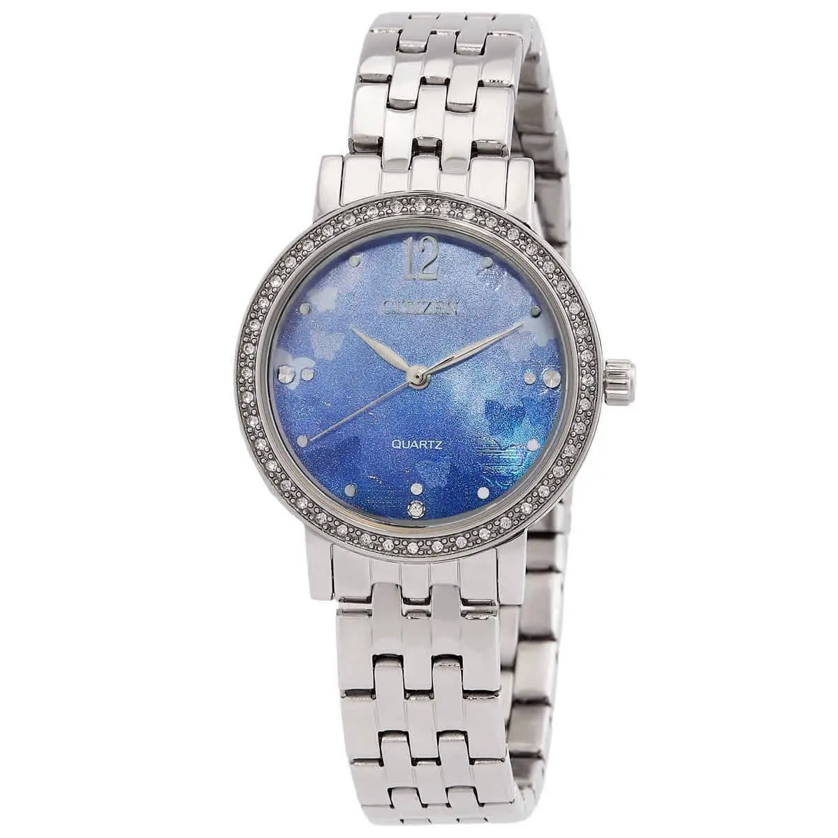 Quartz Crystal Blue Mop Dial Ladies Watch EL3100-55N by Citizen