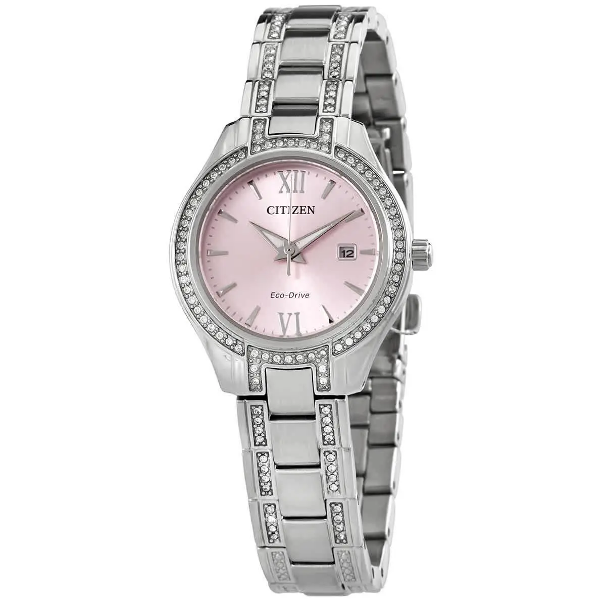 Crystal Pink Dial Ladies Watch FE1230-51X by Citizen
