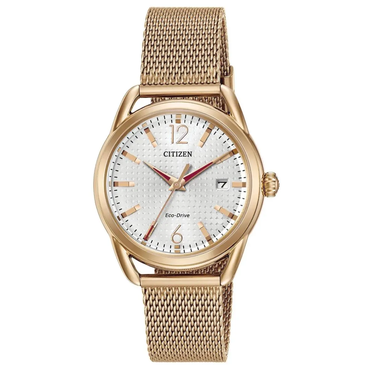 Eco-drive Sport Casual FE6083-72A Mesh Band Gold Stainless Steel Watch by Citizen
