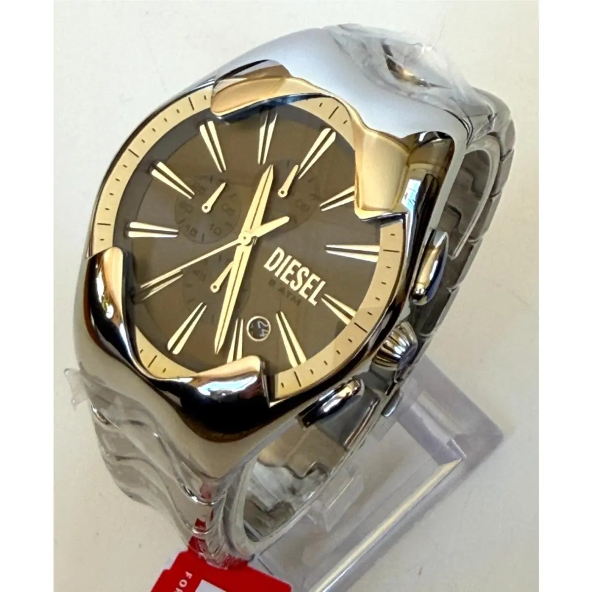 DZ4683 Mercurial Chronograph Silver/grey S/steel Watch 45mm Bnwt/box by Diesel